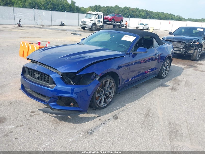 2015 Ford Mustang VIN 1FATP8FFXF5323802 IAAI salvage auction — FRONT END, Clear (Indiana), sold $9,775 on 2026-09-10 (photo 2)