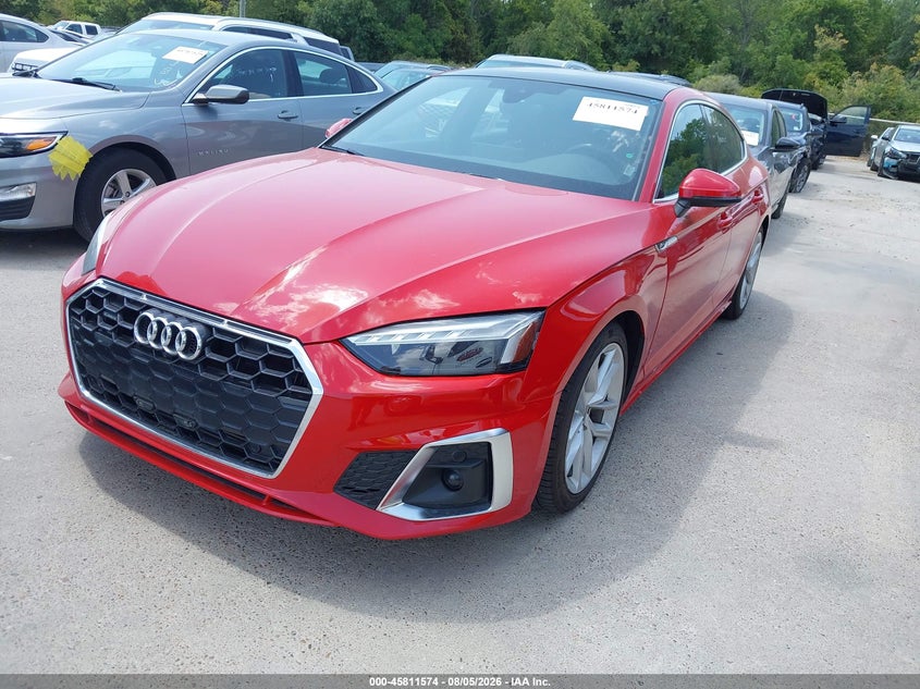 2024 Audi A5 VIN WAUFACF52RA050401 IAAI salvage auction — REAR END, Wait Title, sold $22,350 on 2026-08-24 (photo 2)
