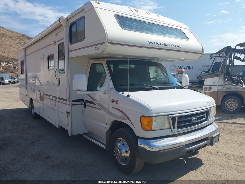 2005 Ford E-450 VIN 1FDXE45S95HA83319 IAAI salvage auction — NORMAL WEAR, Clear - Dealer Only (California), sold $10,100 on 2026-08-18 (photo 1)