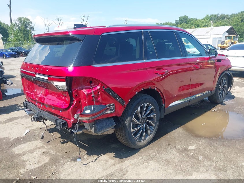 2025 Lincoln Aviator VIN 5LM5J6XC6SGL10260 IAAI salvage auction — FRONT & REAR, Salvage Title, sold $13,675 on 2026-09-14 (photo 4)