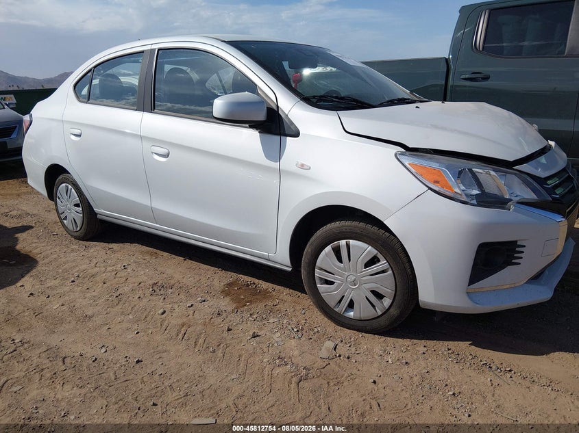 2024 Mitsubishi Mirage VIN ML32FUFJ1RHF19996 IAAI salvage auction — LEFT FRONT, Enterprise Vehicles Clear Only (New Mexico), sold $6,550 on 2026-08-25 (photo 1)