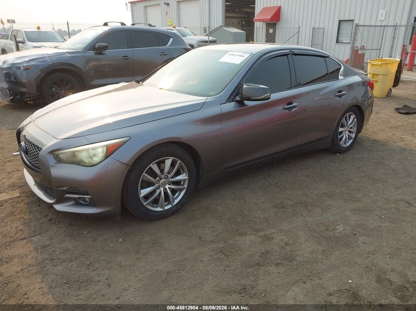 2014 Infiniti Q50 VIN JN1BV7AR2EM697979 IAAI salvage auction — RIGHT SIDE, Bill Of Sale (Washington), sold $25 on 2026-08-20 (photo 2)