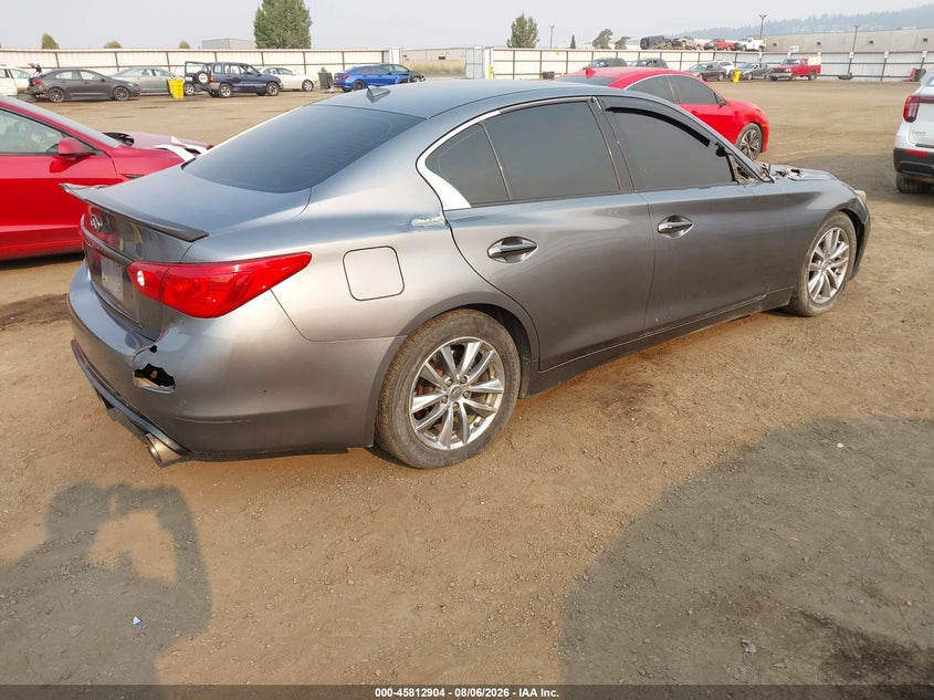 2014 Infiniti Q50 VIN JN1BV7AR2EM697979 IAAI salvage auction — RIGHT SIDE, Bill Of Sale (Washington), sold $25 on 2026-08-20 (photo 4)
