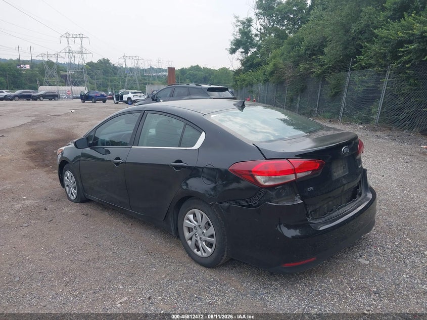 2017 Kia Forte VIN 3KPFL4A73HE111990 IAAI salvage auction — NORMAL WEAR, Clear (Pennsylvania), sold $875 on 2026-08-20 (photo 3)