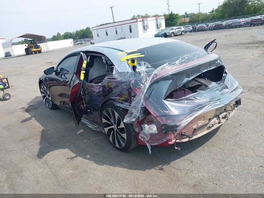 2024 Lucid Air VIN 50EA1TEA7RA006787 IAAI salvage auction — REAR END, Wait Title, sold $14,200 on 2026-10-08 (photo 3)