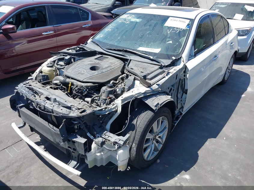 2016 Infiniti Q50 VIN JN1CV7AP2GM203058 IAAI salvage auction — VANDALISM, Salvage Title, sold $575 on 2026-09-23 (photo 2)