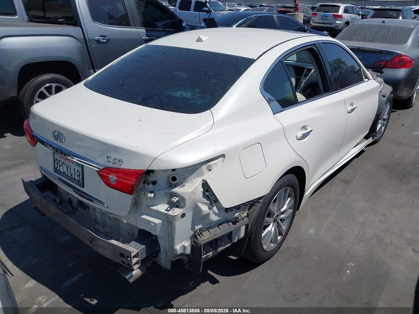 2016 Infiniti Q50 VIN JN1CV7AP2GM203058 IAAI salvage auction — VANDALISM, Salvage Title, sold $575 on 2026-09-23 (photo 4)