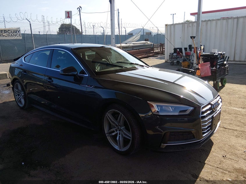 2018 Audi A5 VIN WAUENCF55JA044032 IAAI salvage auction — REAR END, Salvage (California), sold $9,900 on 2026-08-10 (photo 1)