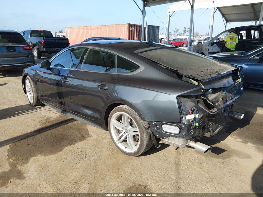 2018 Audi A5 VIN WAUENCF55JA044032 IAAI salvage auction — REAR END, Salvage (California), sold $9,900 on 2026-08-10 (photo 3)