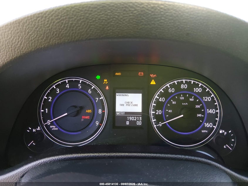 2012 Infiniti G VIN JN1CV6ARXCM978049 IAAI salvage auction — NORMAL WEAR, Salvage Title, sold $975 on 2026-09-01 (photo 7)