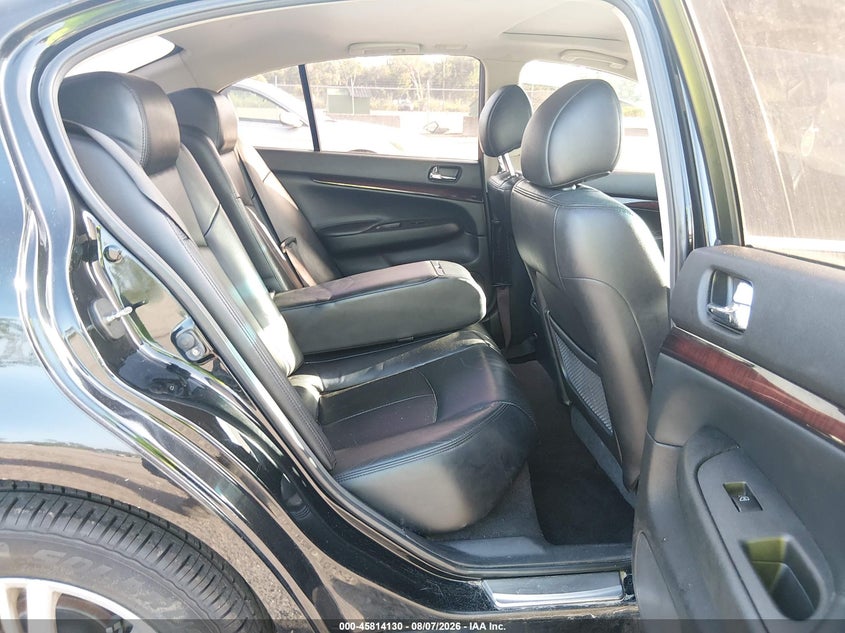 2012 Infiniti G VIN JN1CV6ARXCM978049 IAAI salvage auction — NORMAL WEAR, Salvage Title, sold $975 on 2026-09-01 (photo 8)