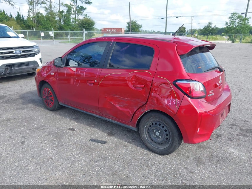 2022 Mitsubishi Mirage VIN ML32AUHJ3NH005490 IAAI salvage auction — RIGHT SIDE, Salvage Title, sold $2,300 on 2026-09-17 (photo 3)