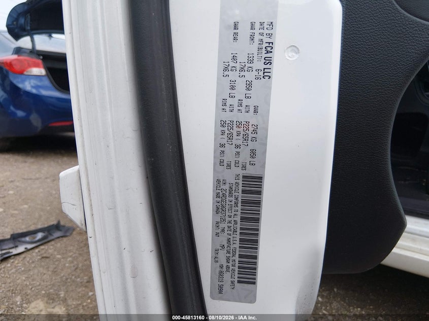 2016 Dodge Caravan VIN 2C4RDGEG0GR371251 IAAI salvage auction — NORMAL WEAR, Clear (Montana), sold $1,300 on 2026-08-29 (photo 9)