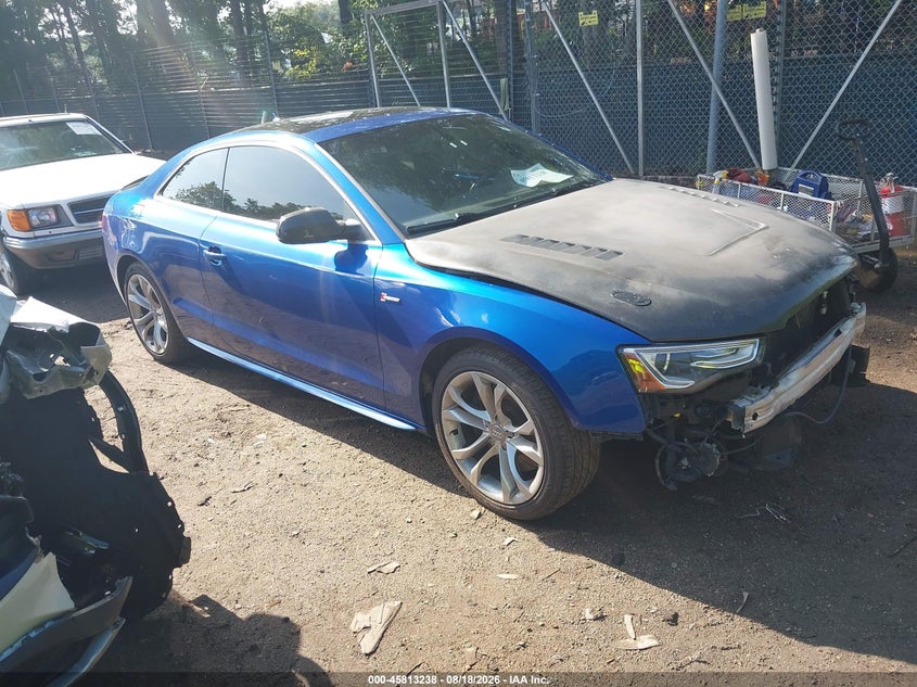 2015 Audi S5 VIN WAUCGAFR0FA027588 IAAI salvage auction — FRONT END, Wait Title, sold $3,500 on 2026-09-04 (photo 1)