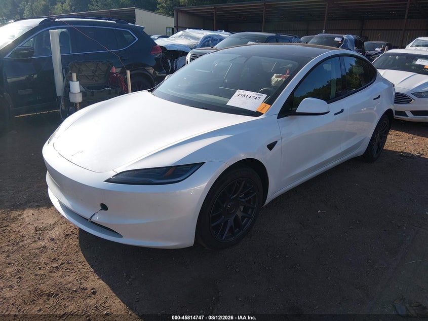 2025 Tesla Model 3 VIN 5YJ3E1EA9SF950724 IAAI salvage auction — REAR END, Salvage Title, sold $16,975 on 2026-09-04 (photo 2)