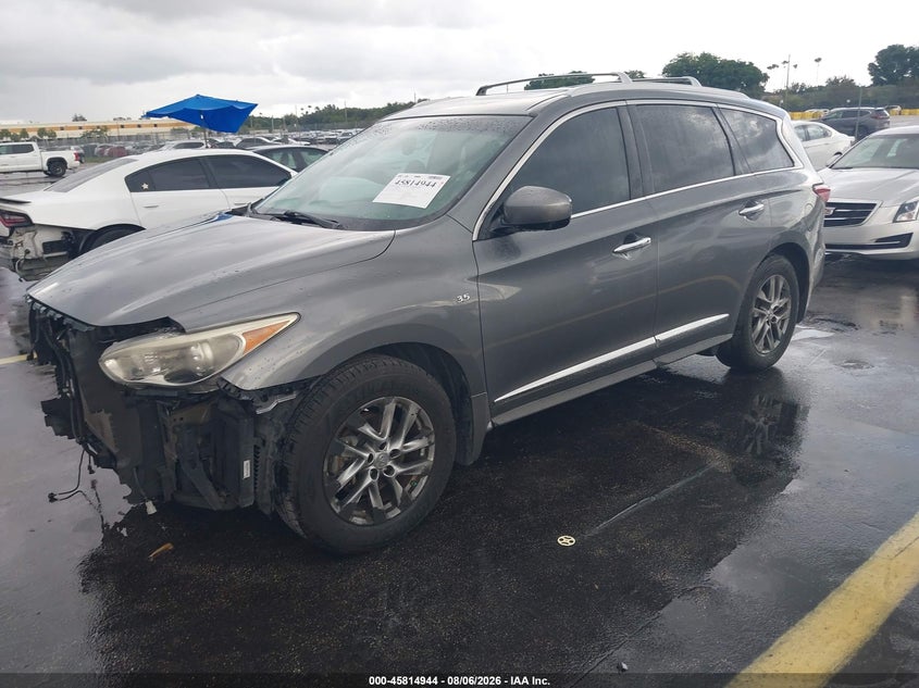 2015 Infiniti Qx60 VIN 5N1AL0MN9FC549751 IAAI salvage auction — RIGHT FRONT, Salvage Title, sold $1,200 on 2026-09-11 (photo 2)