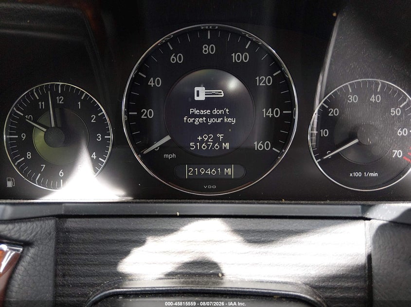 2007 Mercedes-benz E-class VIN WDBUF56X97B097956 IAAI salvage auction — FRONT END, Clear (South Carolina), sold $250 on 2026-08-18 (photo 7)