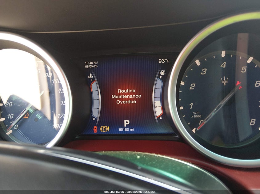 2015 Maserati Ghibli VIN ZAM57RTA6F1137341 IAAI salvage auction — NORMAL WEAR, Clear (Alabama), sold $2,750 on 2026-08-20 (photo 7)