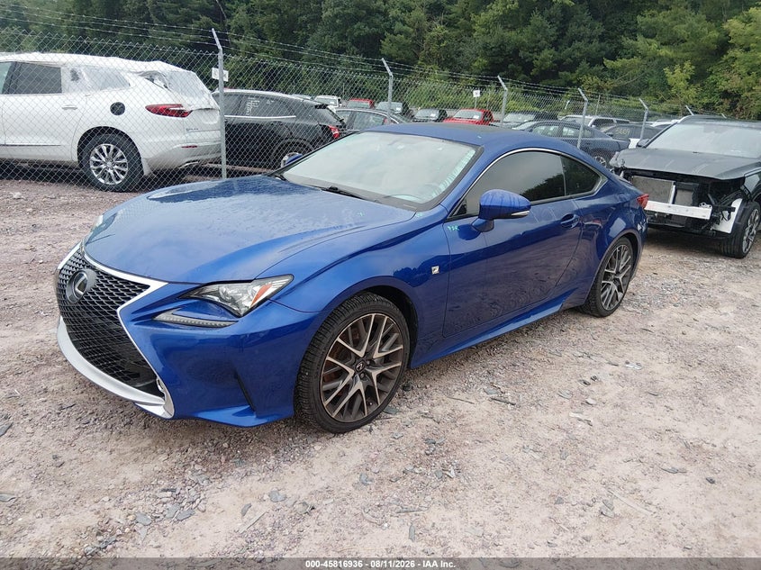 2015 Lexus Rc VIN JTHSE5BC6F5002733 IAAI salvage auction — HAIL, Salvage Title, sold $10,100 on 2026-09-09 (photo 2)