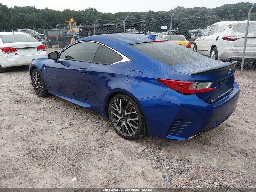 2015 Lexus Rc VIN JTHSE5BC6F5002733 IAAI salvage auction — HAIL, Salvage Title, sold $10,100 on 2026-09-09 (photo 3)