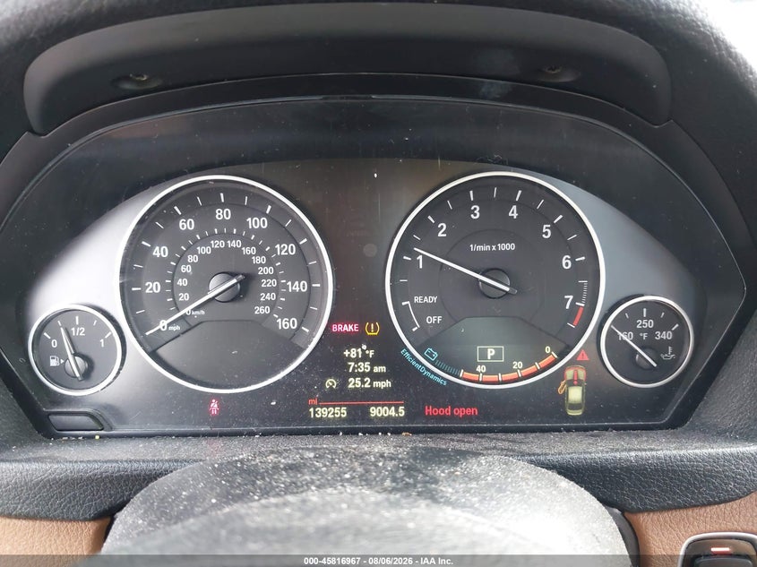 2014 BMW 3 series VIN WBA3B5G5XENS10182 IAAI salvage auction — LEFT FRONT, Clear (Pennsylvania), sold $1,675 on 2026-08-14 (photo 7)