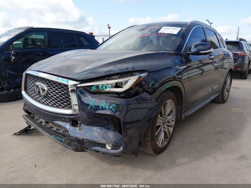 2021 Infiniti Qx50 VIN 3PCAJ5CA8MF113494 IAAI salvage auction — FRONT END, Original (Texas), sold $2,050 on 2026-09-25 (photo 2)