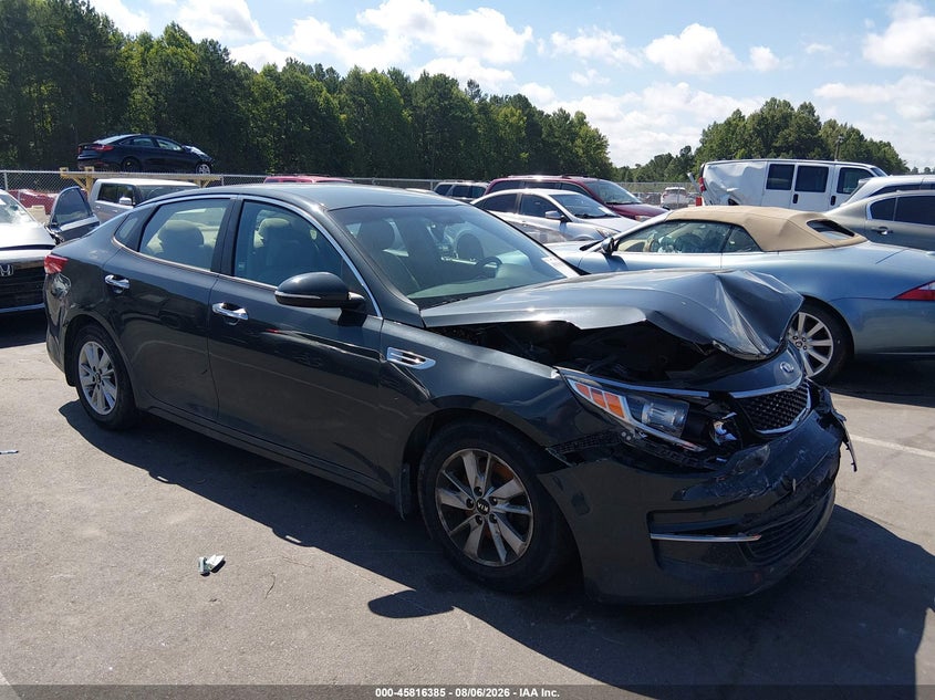 2016 Kia Optima VIN KNAGT4L34G5073501 IAAI salvage auction — FRONT END, Wait Title, sold $775 on 2026-08-20 (photo 1)