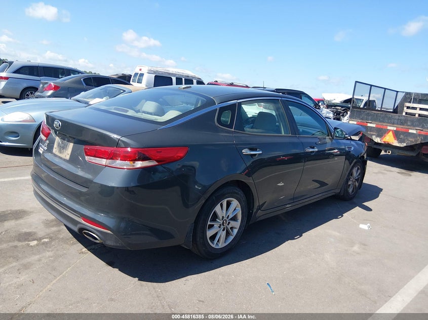 2016 Kia Optima VIN KNAGT4L34G5073501 IAAI salvage auction — FRONT END, Wait Title, sold $775 on 2026-08-20 (photo 4)