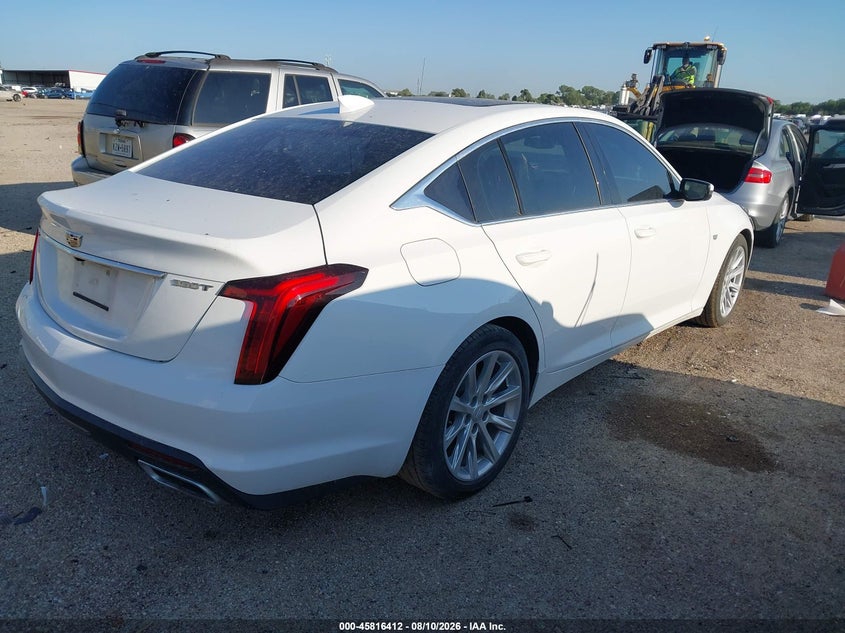 2021 Cadillac Ct5 VIN 1G6DW5RK9M0145872 IAAI salvage auction — FRONT END, Salvage (Texas), sold $9,400 on 2026-10-08 (photo 4)