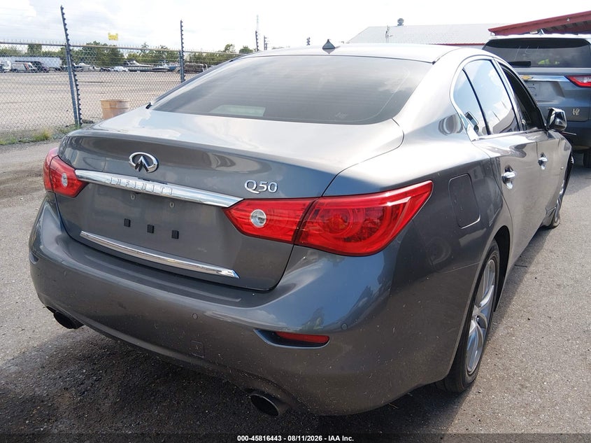 2016 Infiniti Q50 VIN JN1EV7AP8GM302766 IAAI salvage auction — Unknown, Salvage (Louisiana), sold $1,450 on 2026-09-23 (photo 4)
