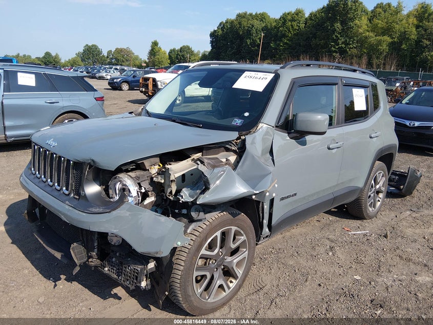 2017 Jeep Renegade VIN ZACCJBBB9HPF10728 IAAI salvage auction — LEFT FRONT, Salvage (Pennsylvania), sold $1,350 on 2026-08-20 (photo 2)