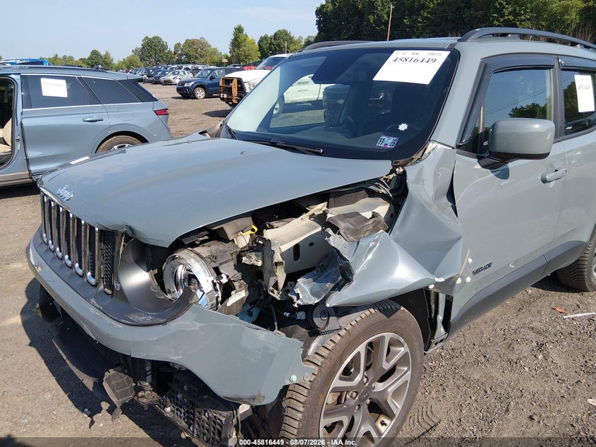 2017 Jeep Renegade VIN ZACCJBBB9HPF10728 IAAI salvage auction — LEFT FRONT, Salvage (Pennsylvania), sold $1,350 on 2026-08-20 (photo 6)