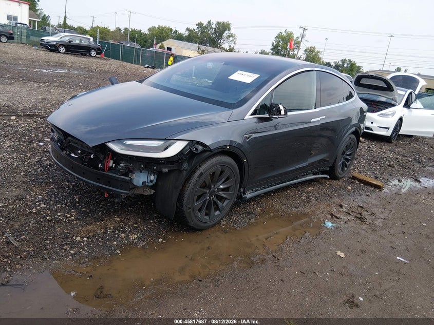 2016 Tesla Model x VIN 5YJXCBE29GF014373 IAAI salvage auction — FRONT & REAR, Salvage Title, sold $3,700 on 2026-08-30 (photo 2)