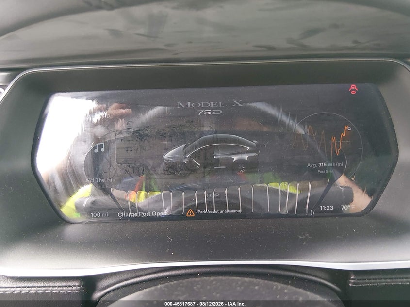 2016 Tesla Model x VIN 5YJXCBE29GF014373 IAAI salvage auction — FRONT & REAR, Salvage Title, sold $3,700 on 2026-08-30 (photo 7)