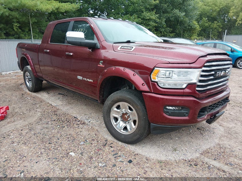 2021 Ram 2500 VIN 3C6UR5PL0MG553177 IAAI salvage auction — LEFT FRONT, Wait Title, sold $13,100 on 2026-08-29 (photo 1)