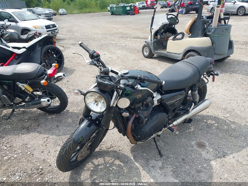 2024 Triumph motorcycle Speed twin VIN SMTD31G75RTBN5712 IAAI salvage auction — LEFT FRONT, Wait Title, sold $2,100 on 2026-09-22 (photo 2)