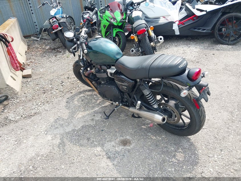 2024 Triumph motorcycle Speed twin VIN SMTD31G75RTBN5712 IAAI salvage auction — LEFT FRONT, Wait Title, sold $2,100 on 2026-09-22 (photo 3)