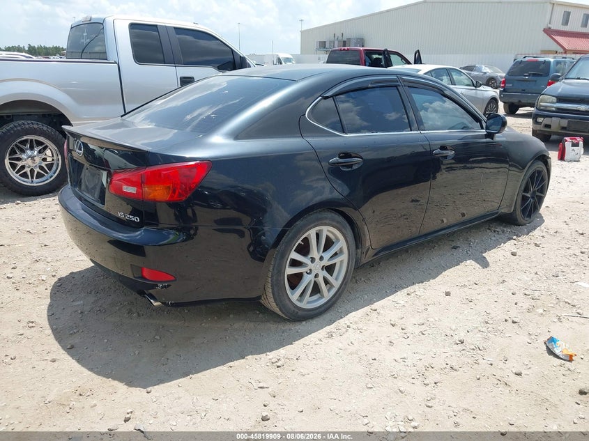 2006 Lexus Is 250 VIN JTHBK262162016839 IAAI salvage auction — NORMAL WEAR, Clear (Texas), sold $700 on 2026-09-03 (photo 4)
