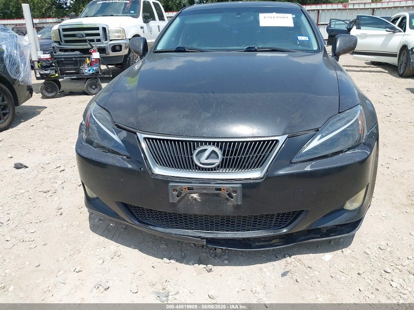 2006 Lexus Is 250 VIN JTHBK262162016839 IAAI salvage auction — NORMAL WEAR, Clear (Texas), sold $700 on 2026-09-03 (photo 6)