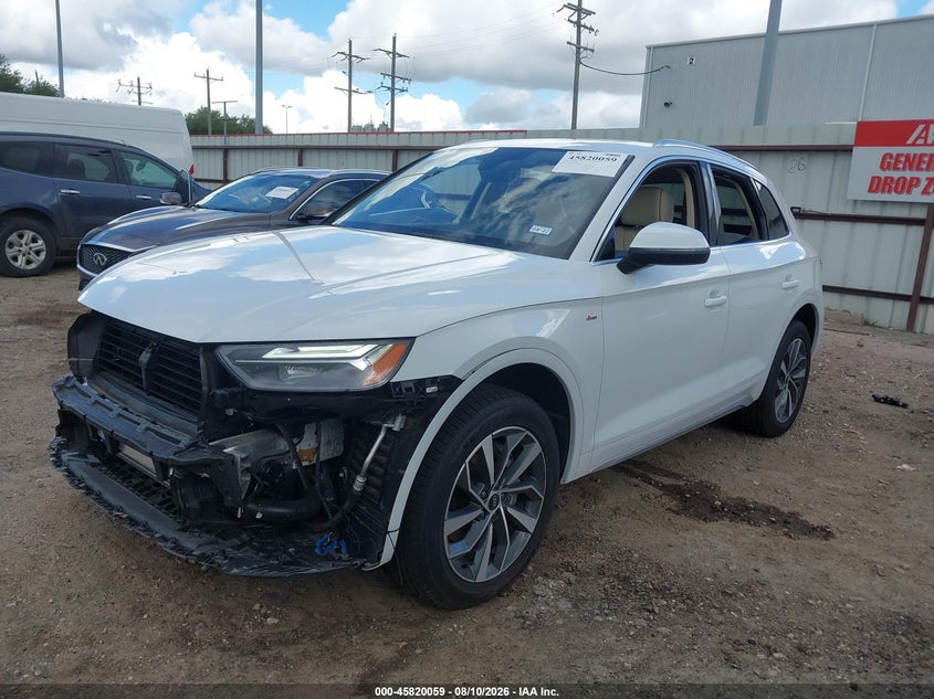 2023 Audi Q5 VIN WA1EAAFYXP2113047 IAAI salvage auction — FRONT END, Original (Texas), sold $17,100 on 2026-10-04 (photo 2)