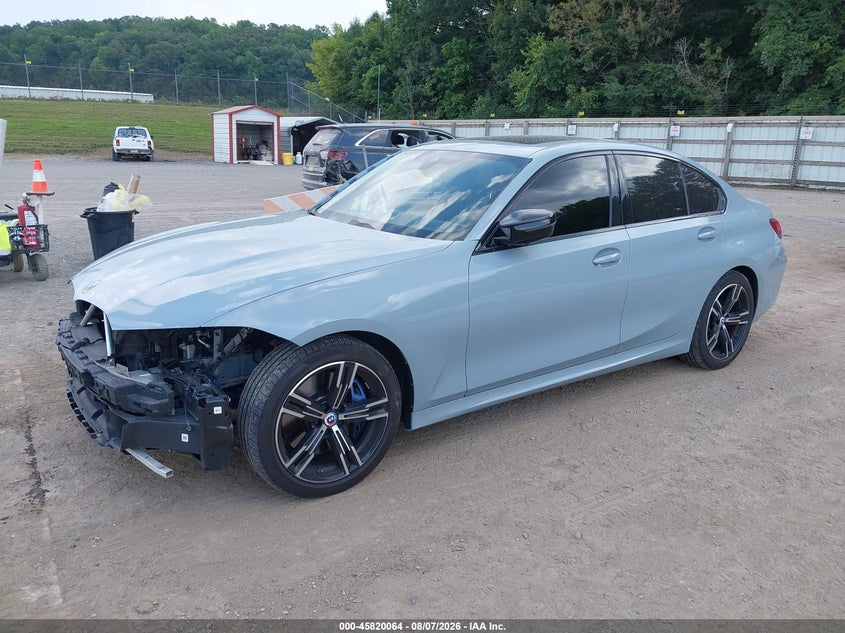 2023 BMW 3er VIN 3MW49FF08P8D17345 IAAI salvage auction — RIGHT SIDE, Salvage Title, sold $24,600 on 2026-09-14 (photo 2)