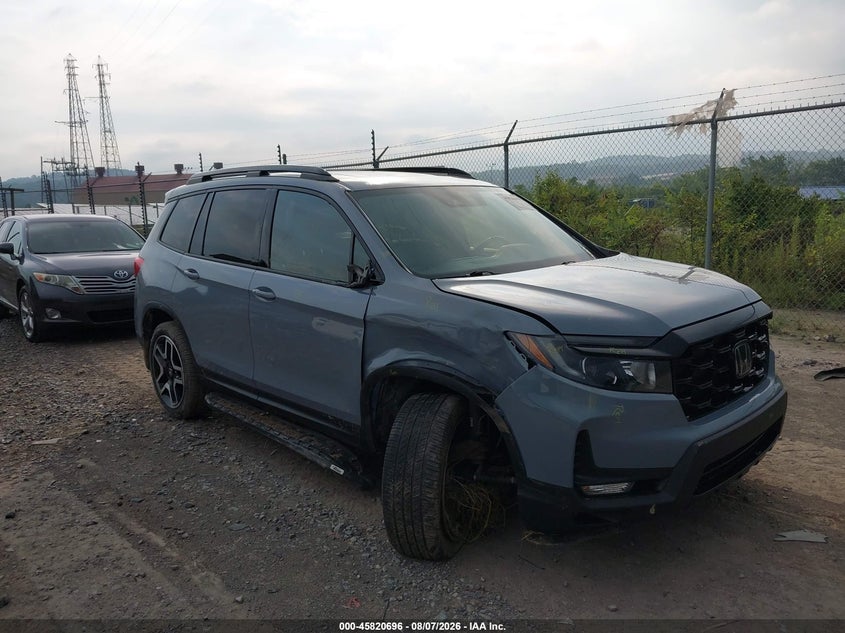 2022 Honda Passport VIN 5FNYF8H05NB002324 IAAI salvage auction — RIGHT FRONT, Wait Title, sold $9,850 on 2026-08-25 (photo 1)