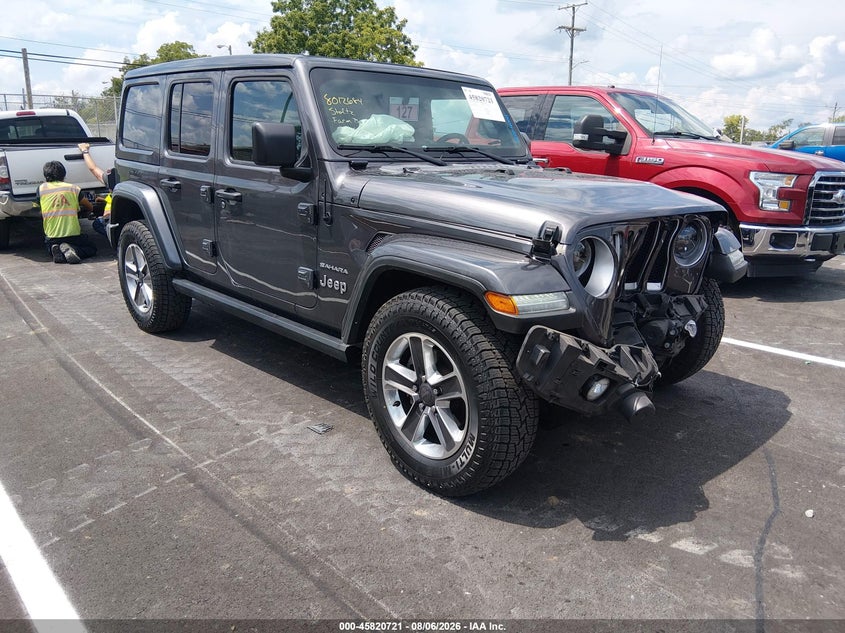 2021 Jeep Wrangler / VIN 1C4HJXEN5MW697360 — IAAI salvage auction photo