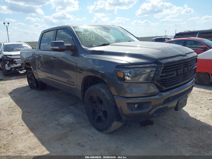 2020 Ram 1500 VIN 1C6SRFFT4LN146855 IAAI salvage auction — FRONT & REAR, Salvage Title, sold $4,600 on 2026-10-18 (photo 1)