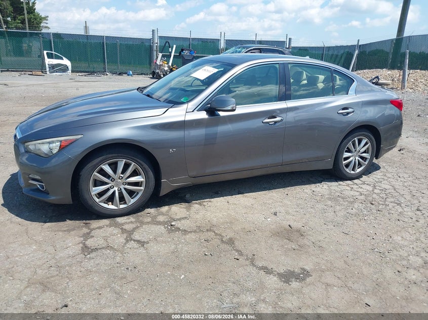 2015 Infiniti Q50 VIN JN1BV7AR0FM414089 IAAI salvage auction — NORMAL WEAR, Salvage Title, sold $25 on 2026-09-06 (photo 2)