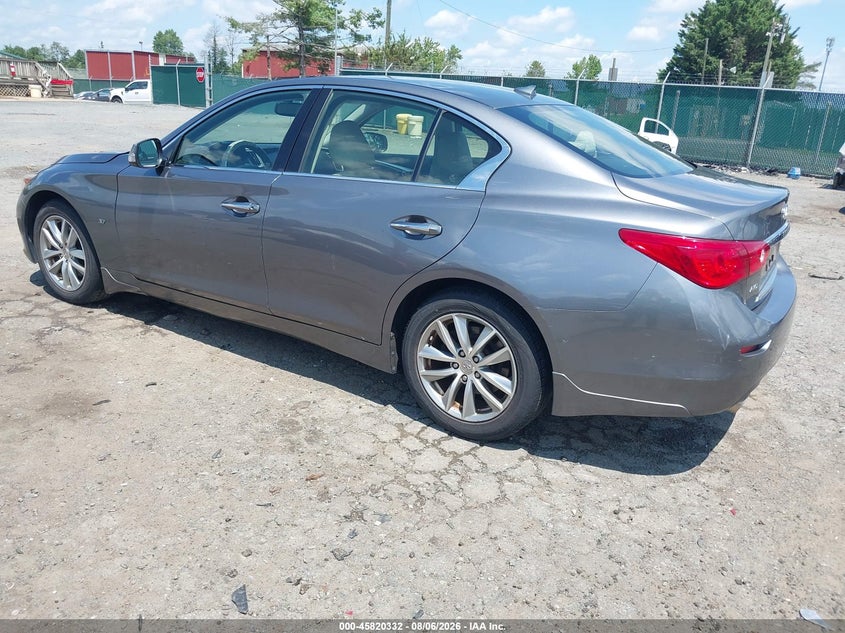 2015 Infiniti Q50 VIN JN1BV7AR0FM414089 IAAI salvage auction — NORMAL WEAR, Salvage Title, sold $25 on 2026-09-06 (photo 3)