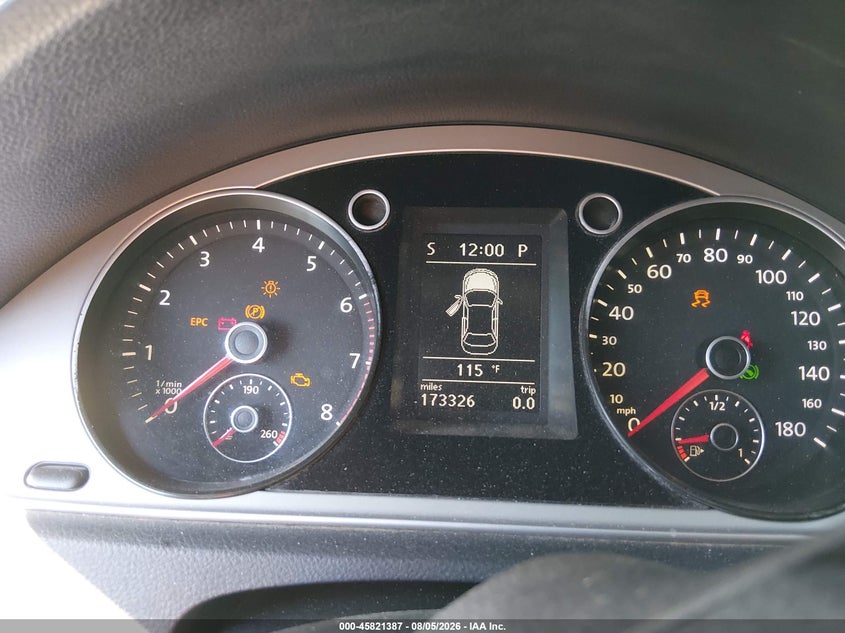 2012 Volkswagen Passat cc VIN WVWMP7AN1CE504838 IAAI salvage auction — NORMAL WEAR, Salvage Title, sold $25 on 2026-08-16 (photo 7)
