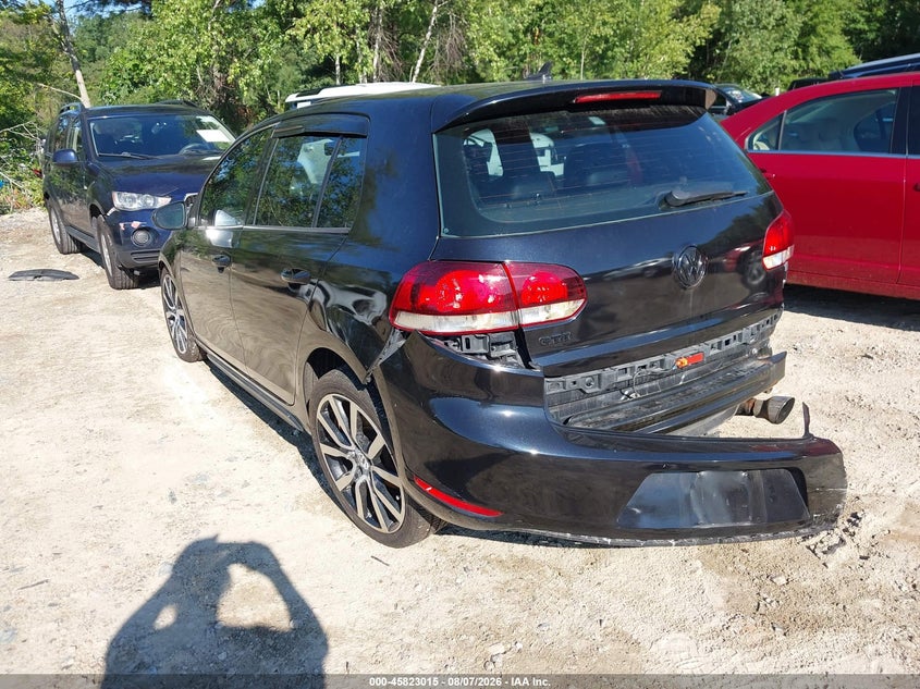 2012 Volkswagen Gti VIN WVWHD7AJ3CW036967 IAAI salvage auction — REAR END, Salvage Title, sold $700 on 2026-08-18 (photo 3)
