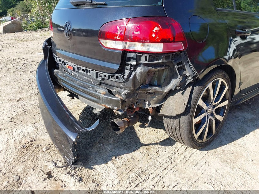 2012 Volkswagen Gti VIN WVWHD7AJ3CW036967 IAAI salvage auction — REAR END, Salvage Title, sold $700 on 2026-08-18 (photo 6)