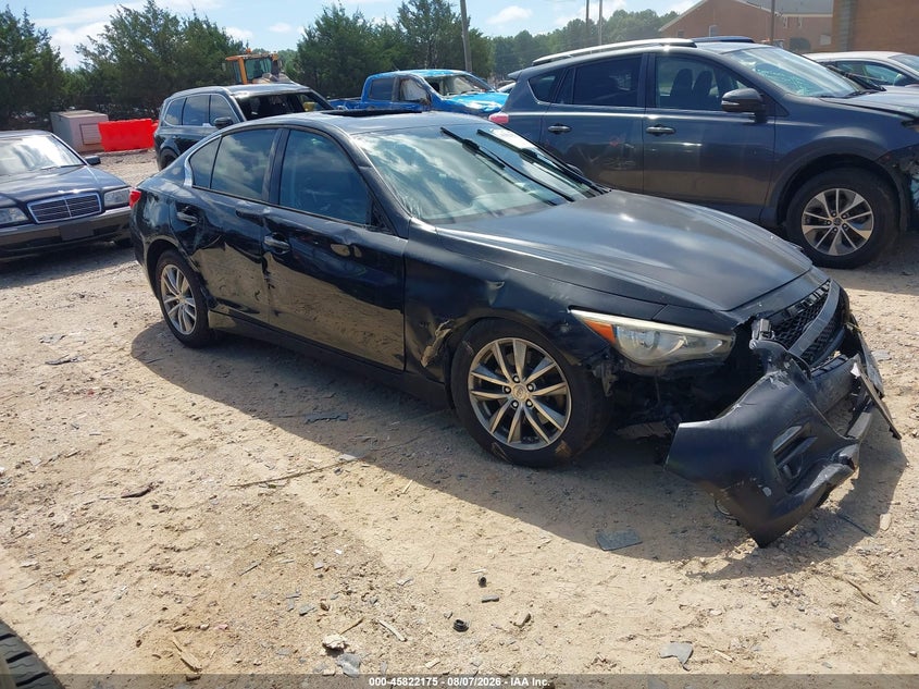 2017 Infiniti Q50 VIN JN1EV7AP1HM737887 IAAI salvage auction — FRONT END, Salvage Title, sold $1,000 on 2026-09-02 (photo 1)